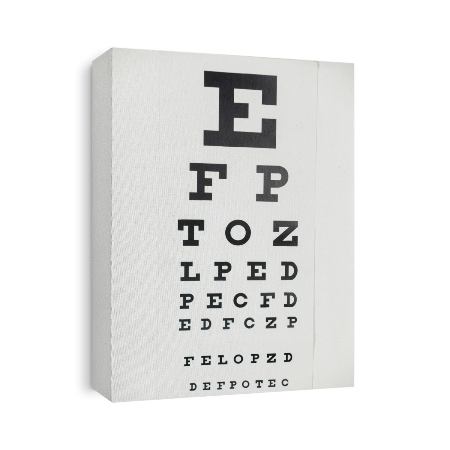 Close-up of eye chart on white background